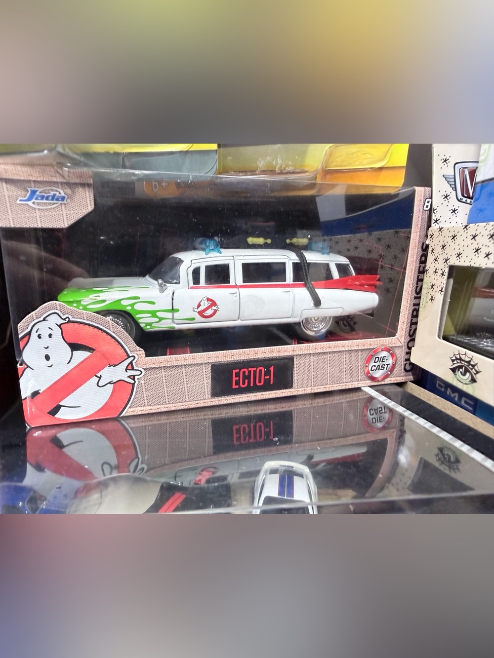 Ecto-1 Replica Die-Cast Toy Car - White with Red & Green Accents